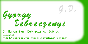 gyorgy debreczenyi business card