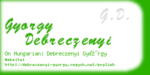 gyorgy debreczenyi business card